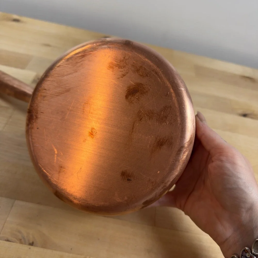 Mauviel 1830 France Copper Sugar Saucepan with Pour Spout 5.5 Inch Handcrafted